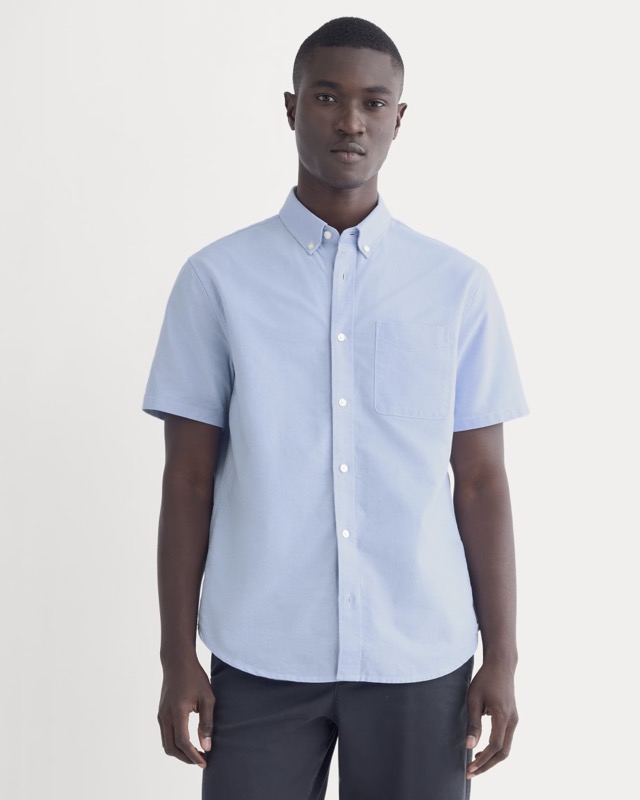 The Organic Short Sleeve Oxford Shirt | Light Blue
