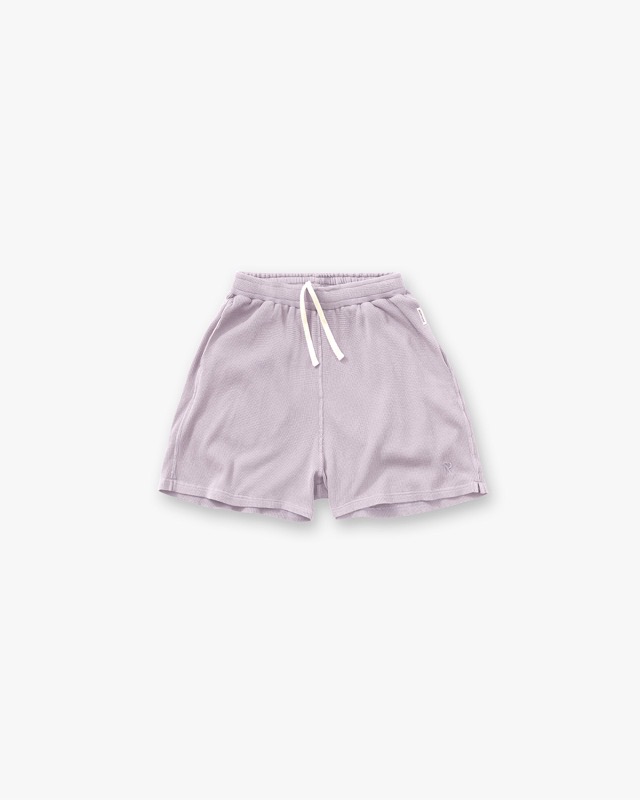 Initial Waffle Shorts- Mist
