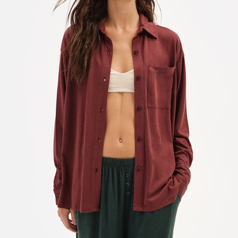 Tencel Sleep Button Down